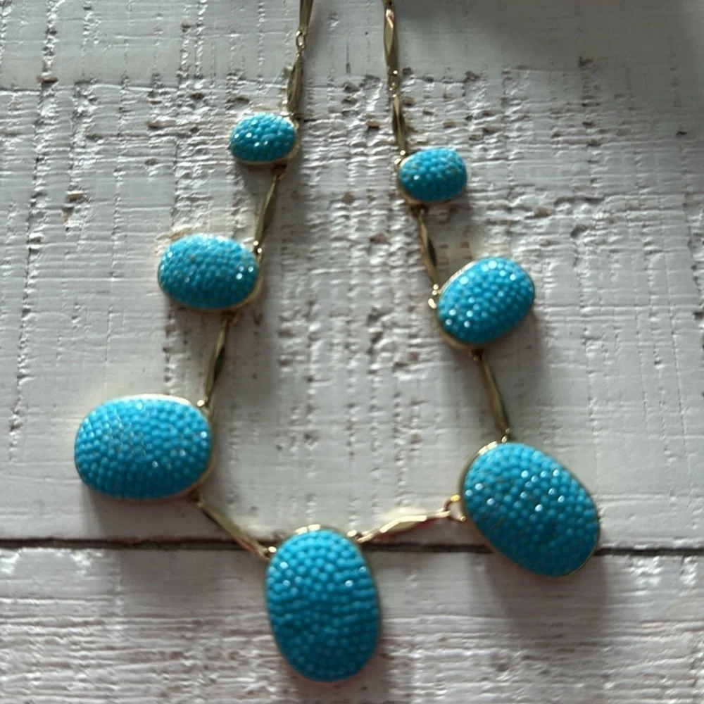 Kate Spade Gold and Turquoise Necklace